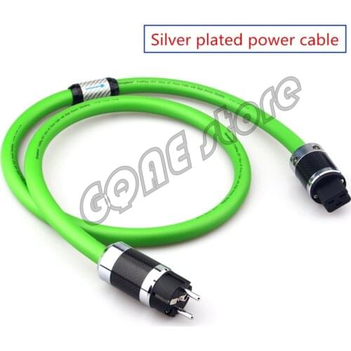 Hi-End 20An C19 18mm Audiophile Amp Speaker CD DVD player Audio Silver plated conductor AC EU/ Schuko power cables power cord