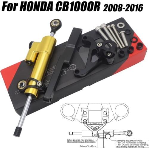 Motorcycle Steering Damper Mount Bracket Support Kit For Honda CB1000R CB 1000R 1000 R 2008 - 2016 2010 2011 2012 2013 2014 2015