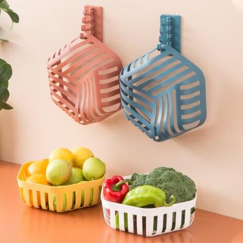 Nordic Hexagon Shape PP Fruit Storage Basket Draining Baskets Home Organizer Bowl For Vegetable Snacks Kitchen Table Dining Tool