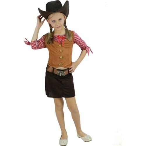 Halloween costumes for girls performance wear girls costumes cartoon cowboy cowgirl costume cowgirl party supplies novelty