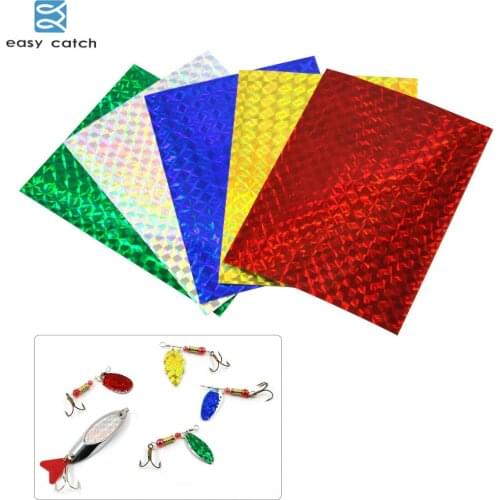 Easy Catch 5pcs/lot Colorful 3D stickers lure For Metal Hard Baits Artificial Laser Lure
