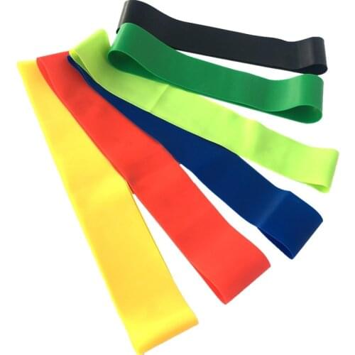 Yoga Resistance Bands Indoor Outdoor Fitness Equipment 0.3mm-1.2mm Pilates Sport Training Workout Elastic Bands Color Random w