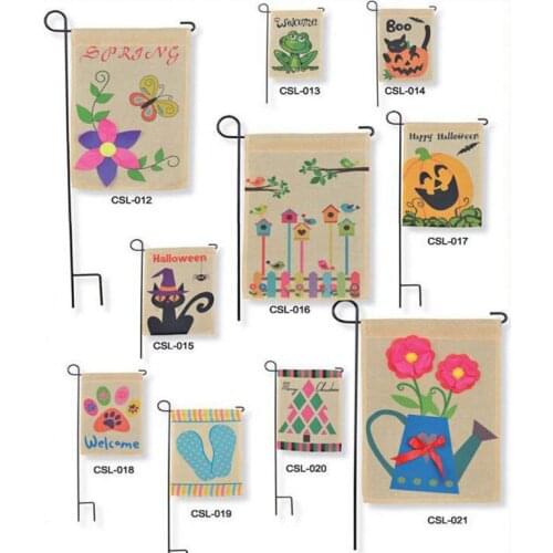 Burlap Garden Flag DIY Liene Yard Decorative Flags Party Festive Hanging Home Custom Print Decoration Banner Ads Flags 12"X18"