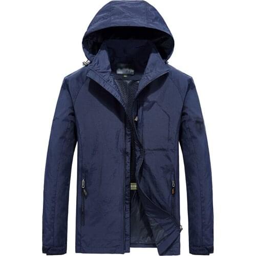 Mens Windbreaker Jackets Waterproof Military Hooded Water Proof Wind Breaker Casual Coat Male Clothing 2020 Autumn Jackets Men