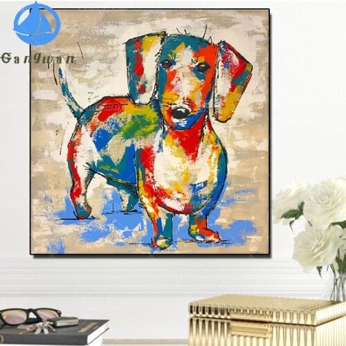 Gangwan Dachshund Graffiti Diamond Painting Diamond Embroidery animal dog DIY Rhinestones Art Beaded Cross Stitch Kit Wall Decor