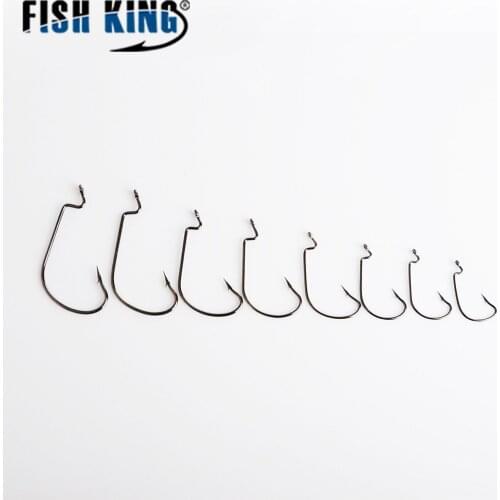 Fishhooks 6/pcs High Carbon Steel Fishhook Set Catfish Ringed Single Carp Hook Barbed Carp Belly Crank Fish Hook Pesca Tackle
