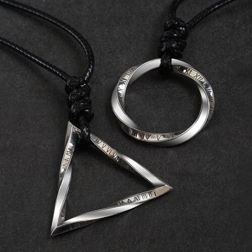 BOCAI 2021 New Mobius Circle silver pendant for Man and Woman Couples Simple Hip-hop Student s925 Silver Man Pendant Accessories