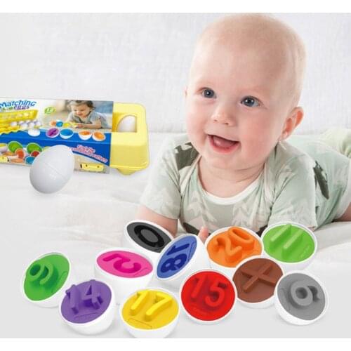 Baby Montessori Learning Education Math Toy Smart Eggs Puzzle L07.31（1)