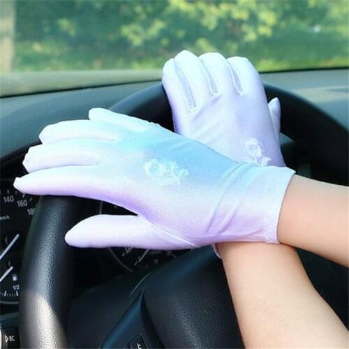 New Fahion Cotton Gloves Non-slip Breathable Ladies Gloves Spot Summer Thin UV Protection Sun Gloves Driving Gloves