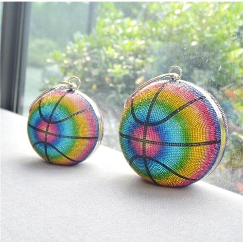 Rhinestone Handbags for Women 2021 Luxury Designer Shopper Wallets Fashion Creative Color Basketball Evening bags Crossbody Bags