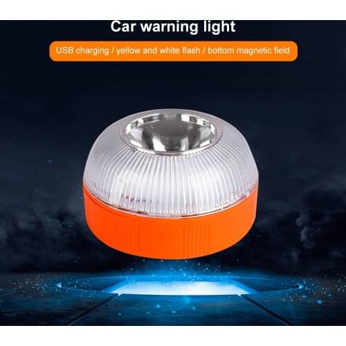 LED Strobe Beacon Light Vehicle Magnetic Emergency Light Car Emergency Beacon Light Rechargeable Induction Strobe Light Warning