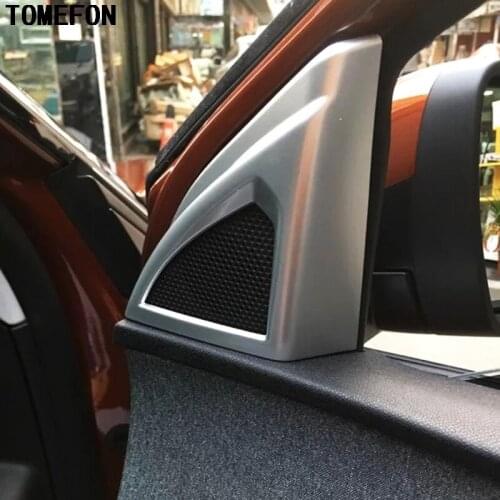 TOMEFON Auto Accessories 2PCS/Set For Peugeot 3008 GT 2017 2018 Front A Pillar Speaker Loudspeaker Horn Cover Trim Sticker