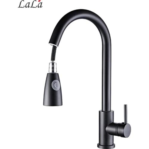 LaLa 360 °Rotating Stainless Steel Pull-Out Spout Sink Hot and Cold Water Faucet Extender for Bathroom Kitchen Accessories
