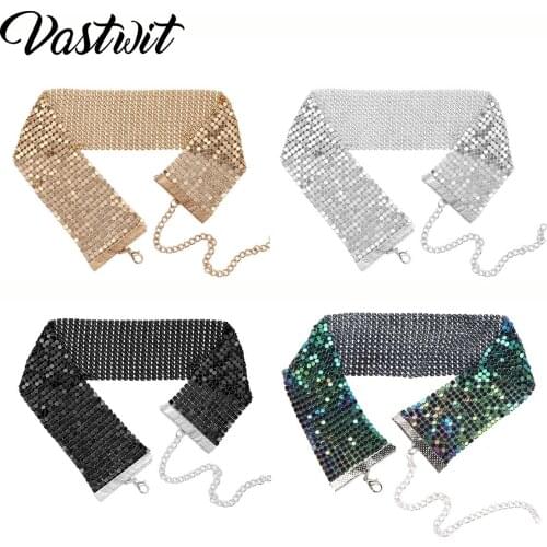 Goth Womens Neck Chain Metal Net Choker On The Neck Strap Style Necklaces And Pendant Jewelry Collar Chocker