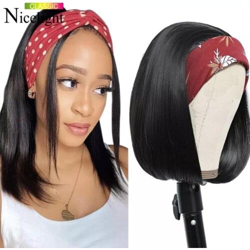 Malaysian Straight Bob Human Hair Wigs Nicelight Pre-Plucked Remy Hair Wig Short Bob 4x4 Lace Closure Wigs For Women Human Hair