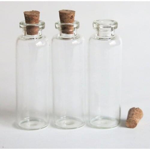 1000 x 5ml Mini Clear Glass Bottle Vials with Cork 5cc Empty Cork Stopper Glass Sample Vial Wishing Bottle Storage Containers