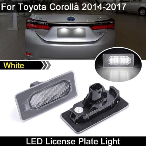 For Toyota Corolla 2014-2017 Car Rear white LED license plate light number plate lamp