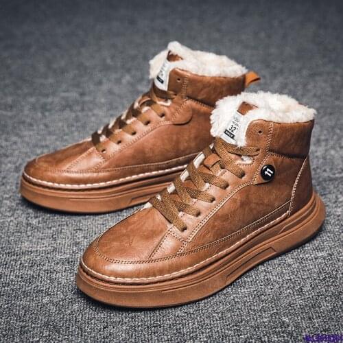 2020 fashion trend high-top shoes high-top cotton shoes boots casual warm plus velvet mens Martin boots men sneakers casual
