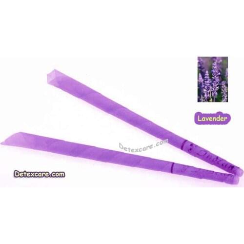408 PCS/LOT lavender trumpet beewax ear candle,ear cone,ear wax candle,pesticide free,no burning smoke,with protective disc+CE