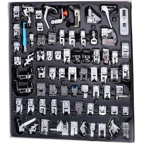 72pcs Sewing Machine Accessories Knitting Blind Stitch Darning Presser Feet Kit Set For Sewing Tools