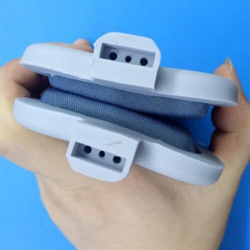 4pcs three-plug-hole Absorbent sponge heating electrode sheet medicine permeation Massage silicone thermotherapy electrode pads