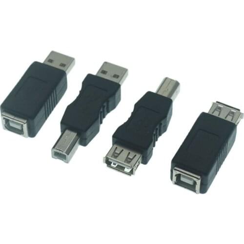 1PC USB2.0 A Male & A Female To B Female Printer Print Converter Adapter Connector USB 2.0 Port Retail Wholesale USB 2.0 Adapter