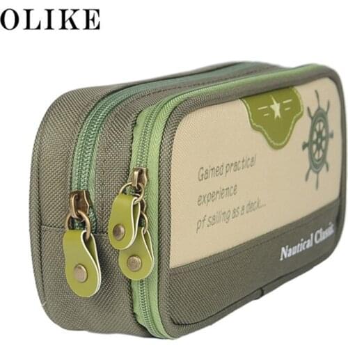 Canvas Large Capacity Pencil Bag Primary Scholar Middle School Pencil Case Pen Holder Bag Stationery Pouch For Boys Teenagers