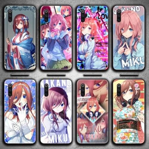 Cartoon Anime Miku Nakano Phone Case for Xiaomi Mi Note 10 Lite Mi 9T Pro xiaomi 10 CC9 9SE