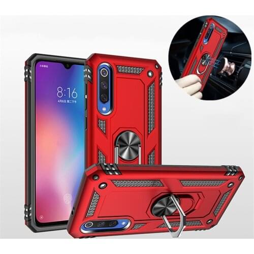 For Xiaomi Mi Play 9 9SE 10S 11i Case Shockproof Armor Protective Cover For Pocophone F3 M3 Pro Magnetic Ring Holder Phone Cases