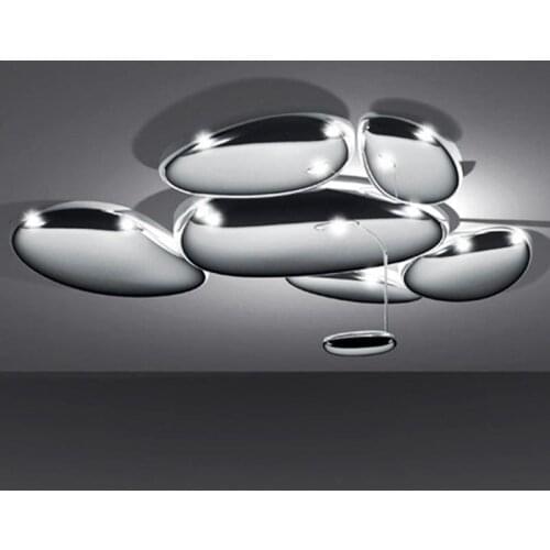 European Luxury LED Ceiling Light ABS Chrome-plated Salon Living Room Villa Commercial Home Decoration Indoor Ceiling Lighting
