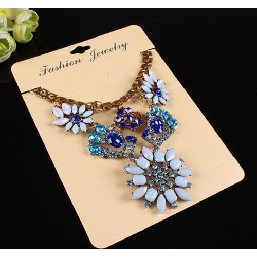 100pcs Kraft Handmade Jewelry Big Card Necklace& Earring Cards 14x19cm Paper Craft Card Hang Tag Jewelry Displays