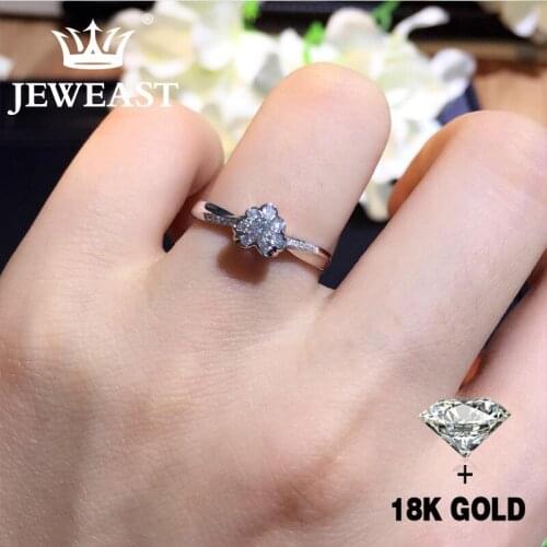 Natural Diamond 18K Gold Pure Gold Ring Beautiful Gemstone Ring Good Upscale Trendy Classic Party Fine Jewelry Hot Sell New 2020