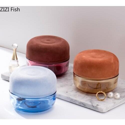 Creative Glass Jewelry Box Ring Necklace Earring Storage Container Living Room Desktop Decoration Home Room Desktop Organizer