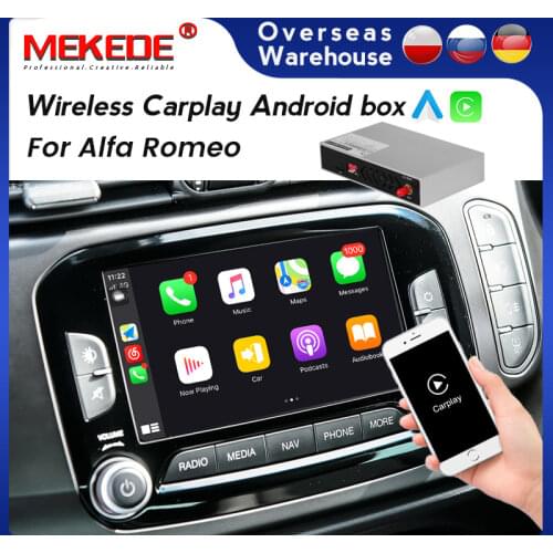 MEKEDE Wireless CarPlay for Alfa Romeo Giulietta 2012-2016 Android Auto Module Box Video Interface Support Mirror-Link Camera