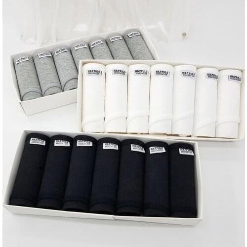 7 Pcs/lot Underwear Womens Panties Plus Size Briefs Cotton Underpants Girls Sexy Lingerie Seamless Panties Women Intimates