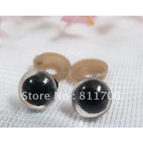 10mm Clear Plastic Toy Safety eyesToy Nose with washers For Bear Doll Decoration/500pcs