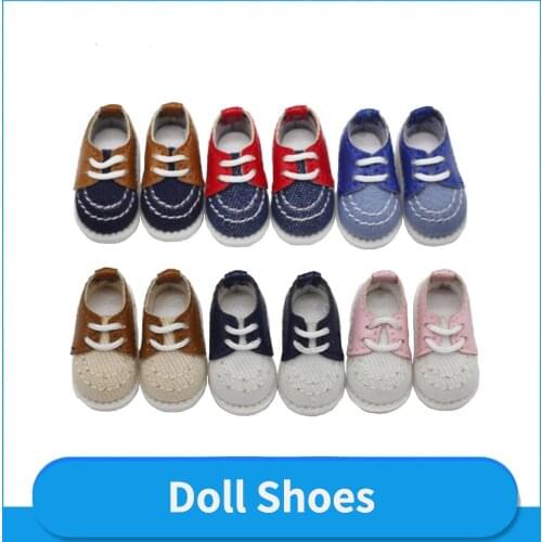 New 16cm BJD Ob11 Doll Shoes Color Contrast Casual Cloth Shoes 1/12 Doll House GSC Obitsiu 11 Universal Accessory Xmas Gifts