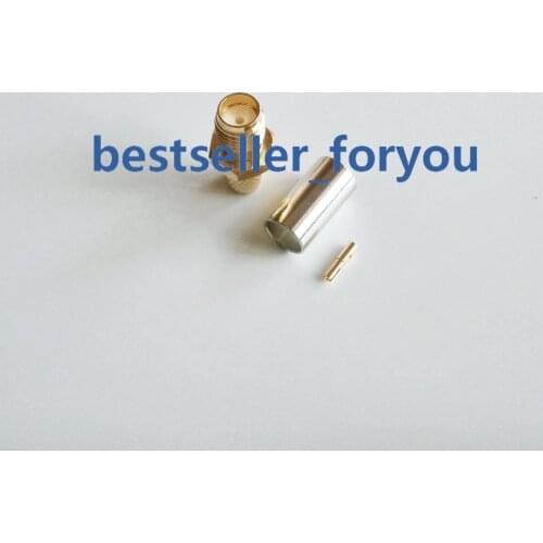 10X SMA Female Jack RF Connector Crimp For RG58 RG142 RG400 LMR195 Cable