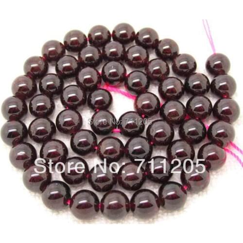 Wholesale 56pcs ,7mm Natural Red Garnet Round Loose Beads,we provide mixed wholesale for all items