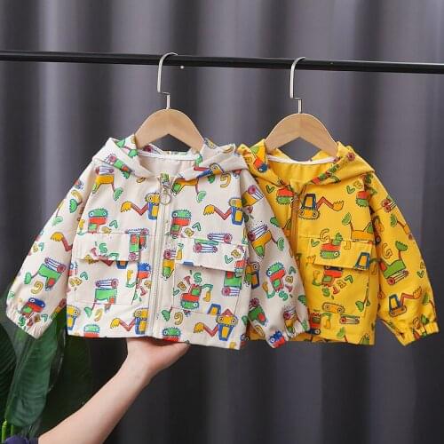Baby Boy Autumn Jacket 2021 New Baby Clothes Foreign Little Boy Spring And Autumn Hooded Cardigan Jacket