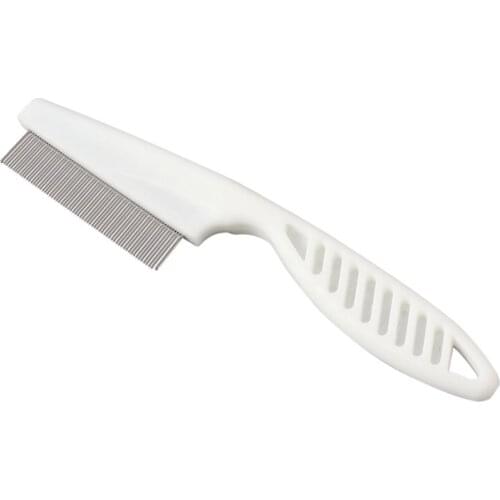 Pet Dog Hair Flea Comb Stainless Comfort Pin Dog Cat Grooming Brush Comb for Head Lice Detection Multi Function Cleaning Tools