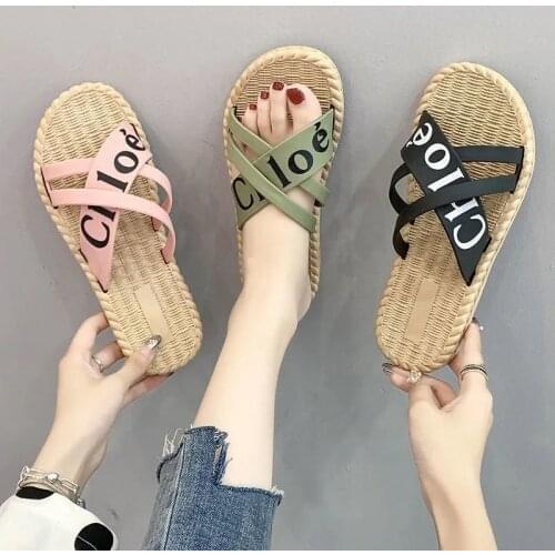 Slippers women summer outside wearing a stylish Korean version of the ins net red bear bottom beach fashion womens slippers