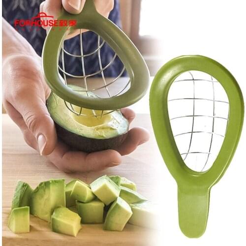 Avocado Slicer Stainless Steel Avocado Cutter Creative Fruit Vegetable Tools Pulp Separator Kitchen Gadgets