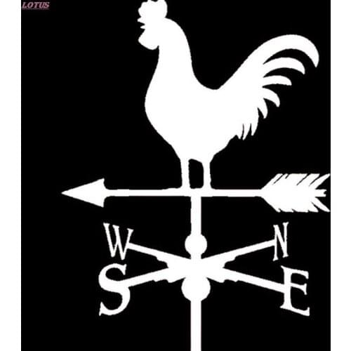 12.3CM*16CM Weathervane Rooster Farm Chicken Vinyl Decals Car Stickers Car Stylings And Accessories Black Sliver