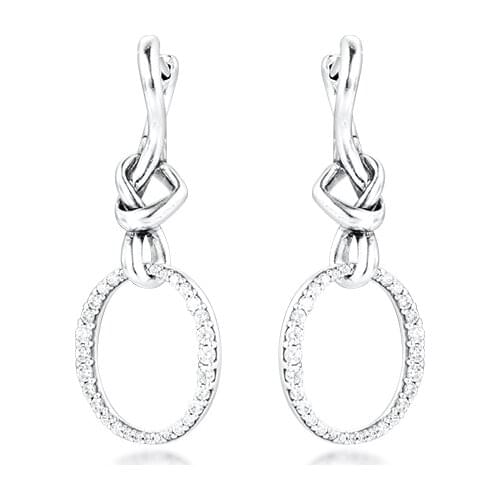 Knotted Heart Dangle Earrings 2020 Mothers Day Sterling Silver Jewelry Earrings For Woman Party Jewelry Making