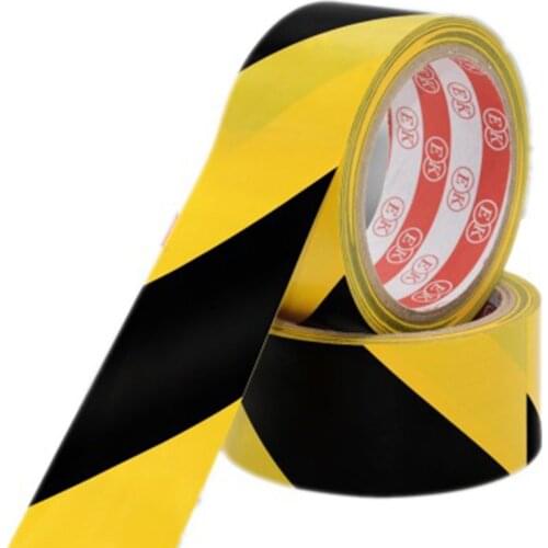 High Strength Adhesive Sticker Black Yellow Safety Warning Floor Tape for Social T3LB