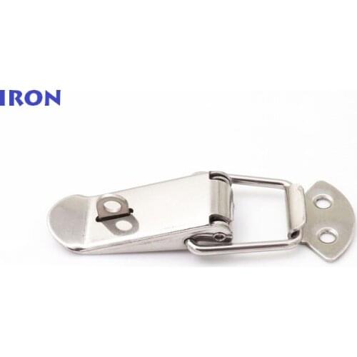 10pc IRON WITH NICKEL PLATED 75x23mm Spring Toggle Latch Hasp Silver Tone Spring Loaded for Cabinet Cases Box Chests lock CK1104