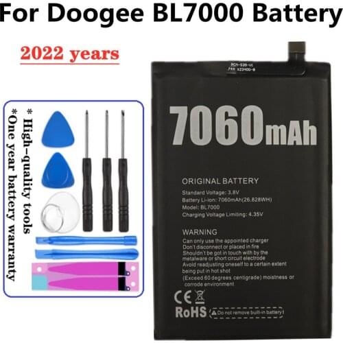 100% NEW 7060mAh BL 7000 Battery For Doogee BL7000 High Quality SmartPhone Bateria + Tools