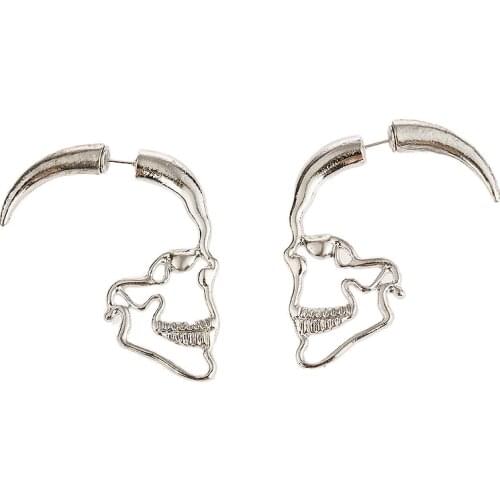 2021 Wholesale Halloween Handmade Vintage Skeleton Skull Earrings for Women Jewelry Party Gifts Aretes De Mujer Modernos