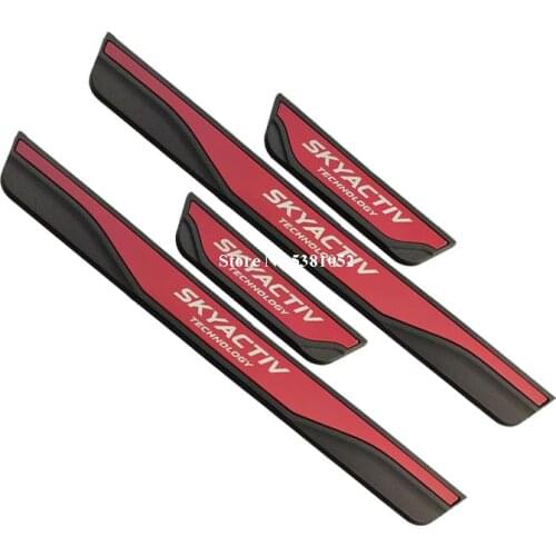 4Pcs Car Styling Stainless Steel Protector Door Sill Trim Sucff Plate Pedal Cover For Mazda SKYACTIV Skyactiv 2019 2020